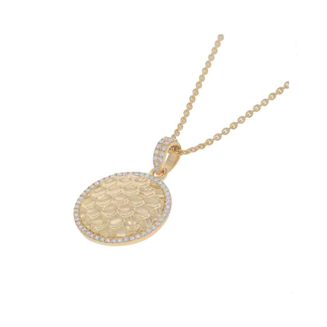 Round Picture Diamond Pendant ER23113APD